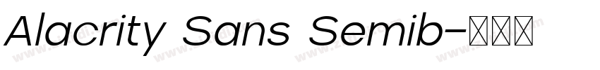 Alacrity Sans Semib字体转换